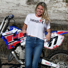 Load image into Gallery viewer, Ladies Crop Tee (White)