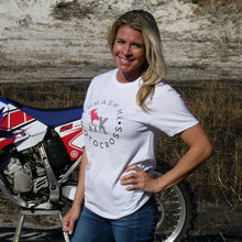 Load image into Gallery viewer, Round motocross Logo Tee (White)