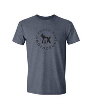 Load image into Gallery viewer, ThrashMX Round Logo T-Shirt in Heather Navy
