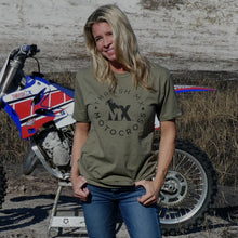 Load image into Gallery viewer, Round motocross Logo Tee (Military Green)

