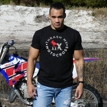 Load image into Gallery viewer, Round motocross Logo T-shirt (Black)
