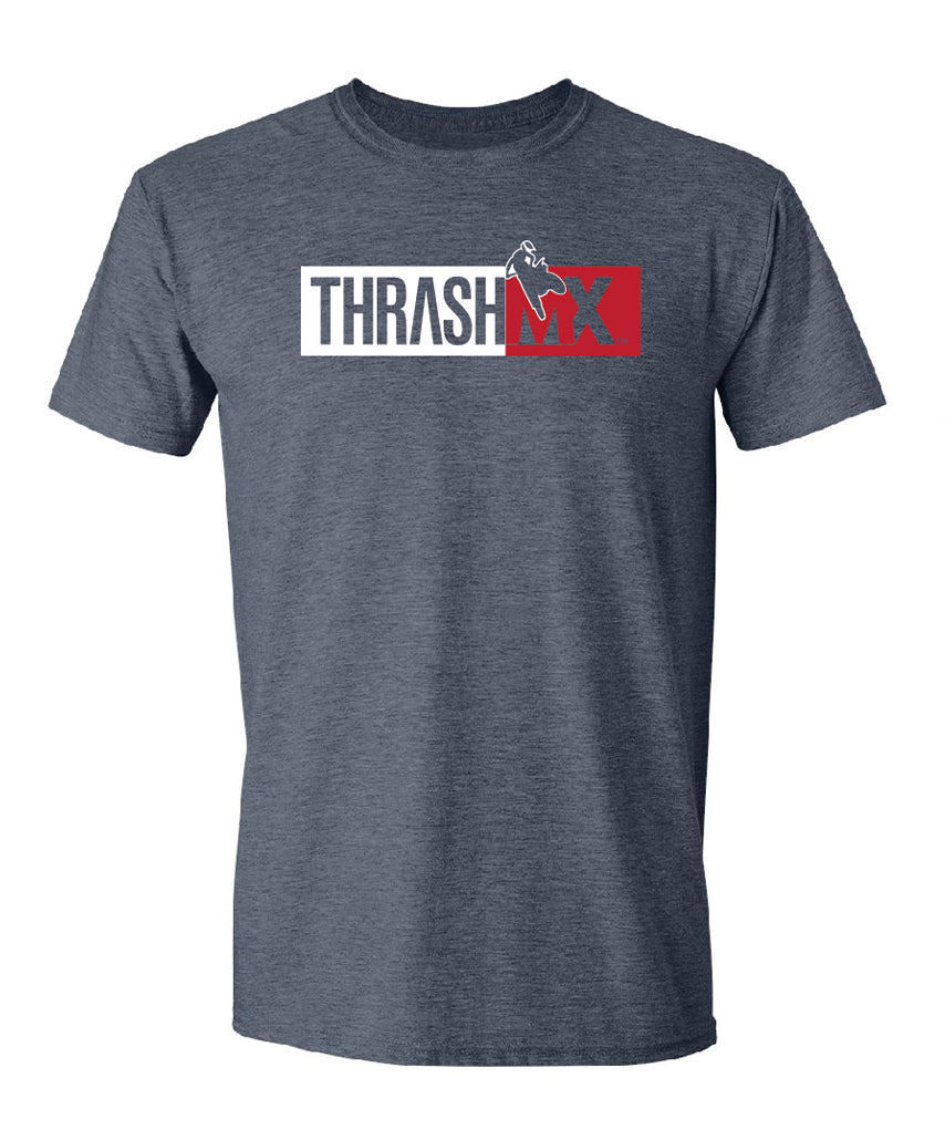 ThrashMX Heather Navy Logo T-Shirt