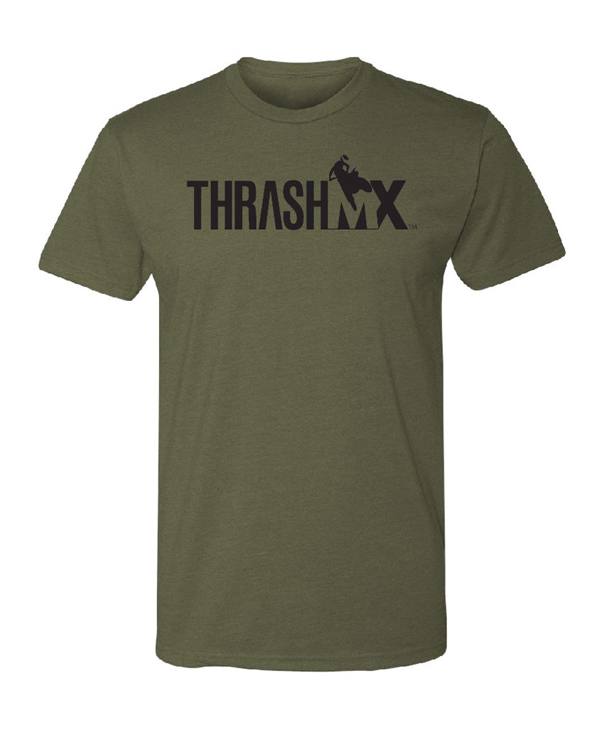 Classic Logo Tee (Military Green) – Thrash Mx