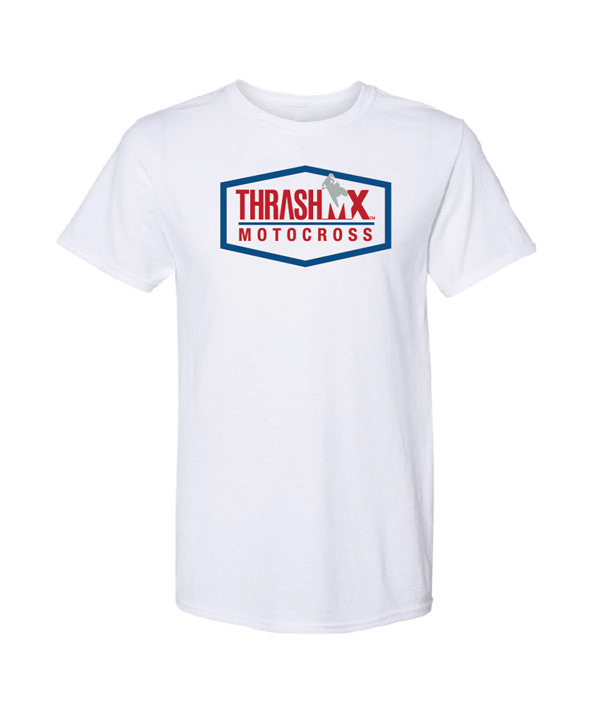 ThrashMX Hexagon Logo White T-Shirt