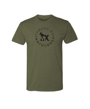 Load image into Gallery viewer, ThrashMX Round Logo T-Shirt in Military Green
