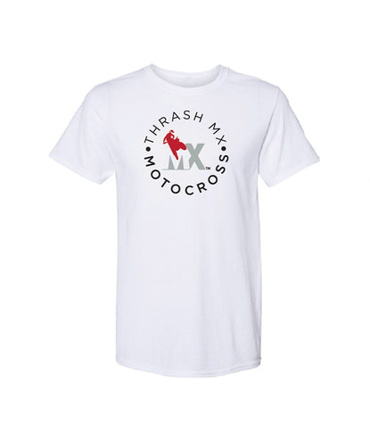 ThrashMX Round Logo T-Shirt in White