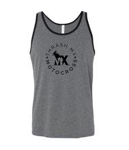 Load image into Gallery viewer, Round motocross Logo Tank Top (Grey/Black)
