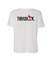 Load image into Gallery viewer, ThrashMX Ladies Classic Logo V-Neck T-Shirt in White
